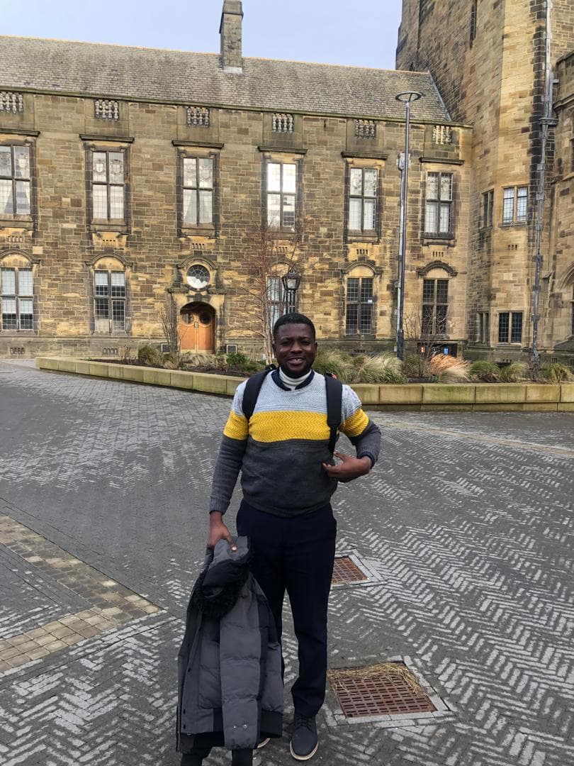 Theodore Aware on a university campus